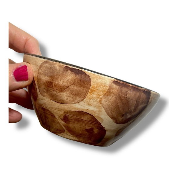 Zebra & Brown Giraffe Dip Chip Bowl Set Pottery Bowls from my Clay Studio NEW - Picture 10 of 15